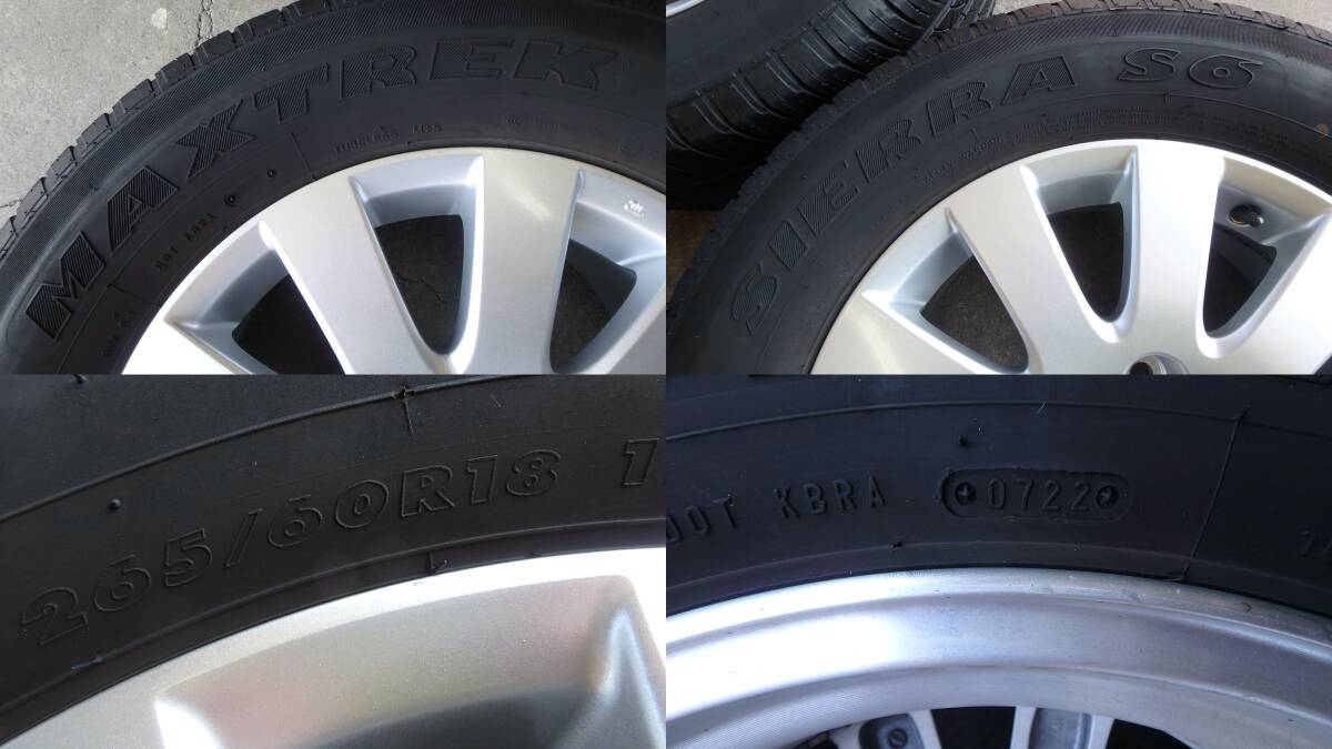 ミツビシ パジェロ 純正 18インチアルミ + 265/60R18 2022年 中古4本セット_画像7