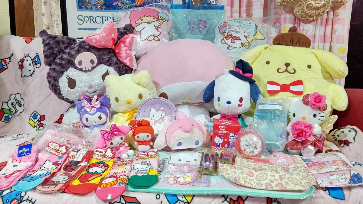 sanrio キャラクターぬいぐるみ 大量セット BIGサイズ～雑貨バックレア