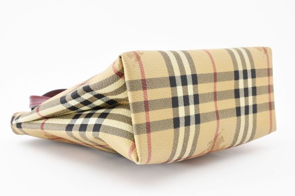 1円 BURBERRY バーバリーロンドン ノバチェック ハウスチェック ホースシャドウ ハンドバッグ ミニトートバッグ ロゴ 24-856の画像6