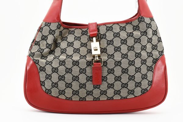 1円 GUCCI グッチ ジャッキー GGキャンバス レザー ショルダーバッグ ハンドバッグ 肩掛け ワンショルダーバッグ 001.3306 24-949_画像2