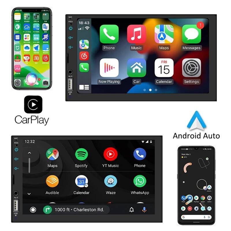 ★新登場★７インチディスプレイオーディオ　スマホミラーリング　Android Auto&Apple carplayトヨタ／ダイハツ用ワンタッチカプラーセット_画像2