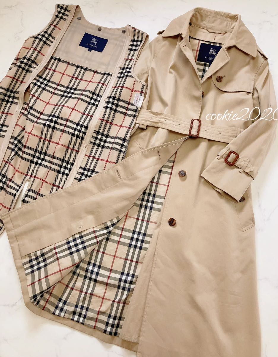 高級【美品 ライナー付きトレンチコート】BURBERRY バーバリー 高級【美品 ライナー付きトレンチコート】BURBERRY バーバリー