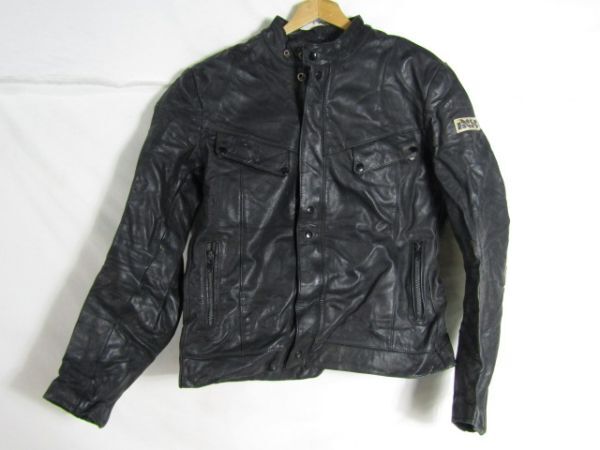 IXS イクス シングル ライダースジャケット ブラック サイズ56 L位 レザーの画像1