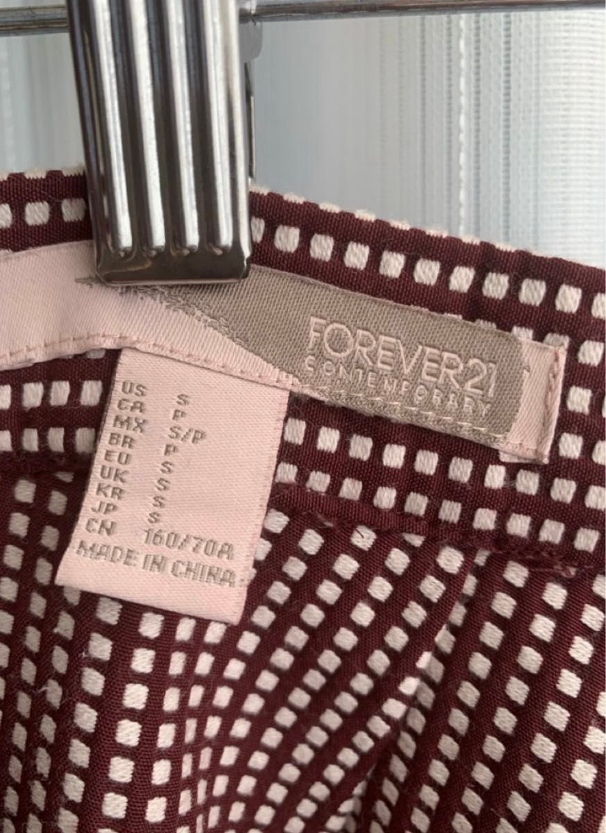 Forever21◆フォーエバー21◆フレアースカート◆ブラウンチェック◆S〜M