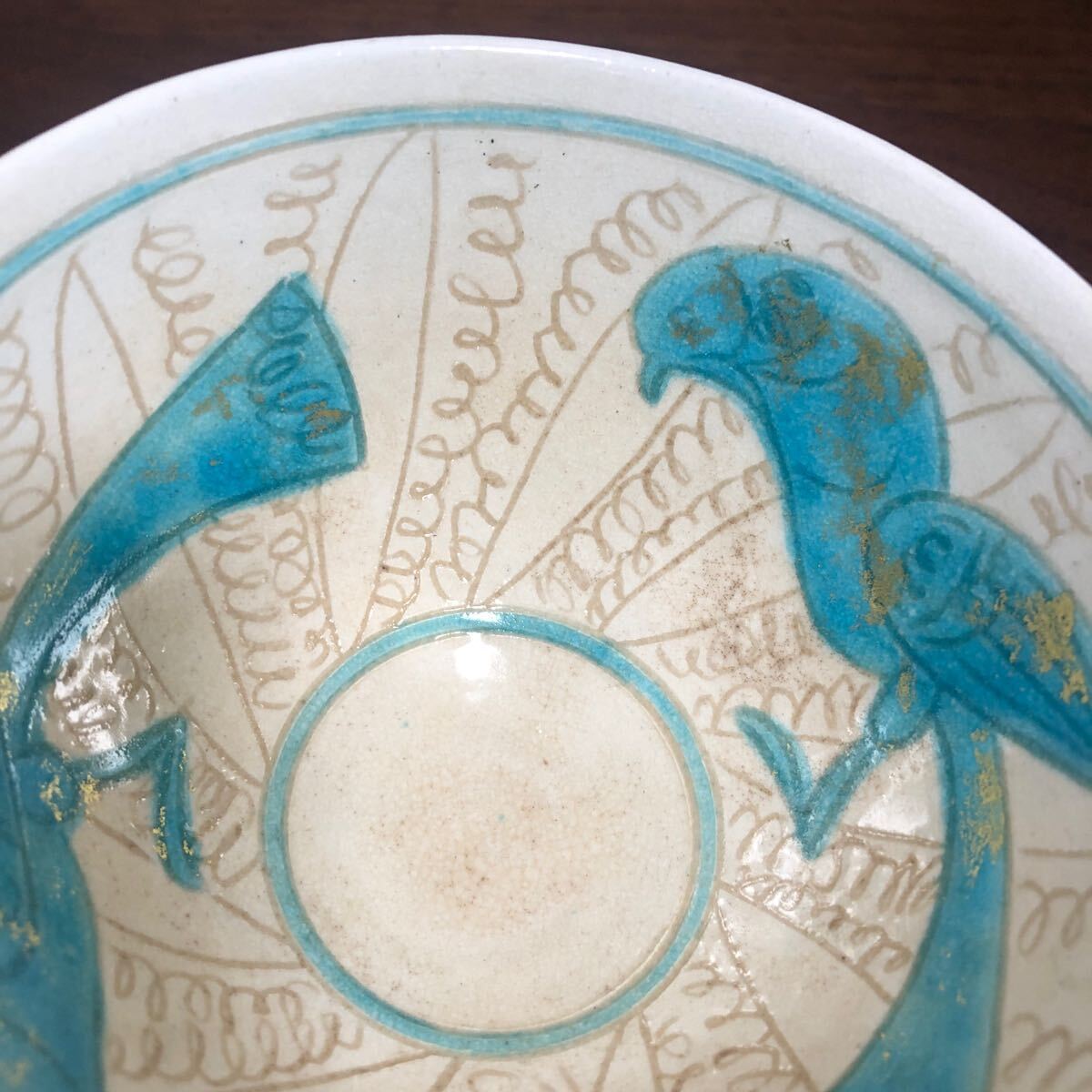 抹茶碗　ペルシャ　青い鳥_画像8