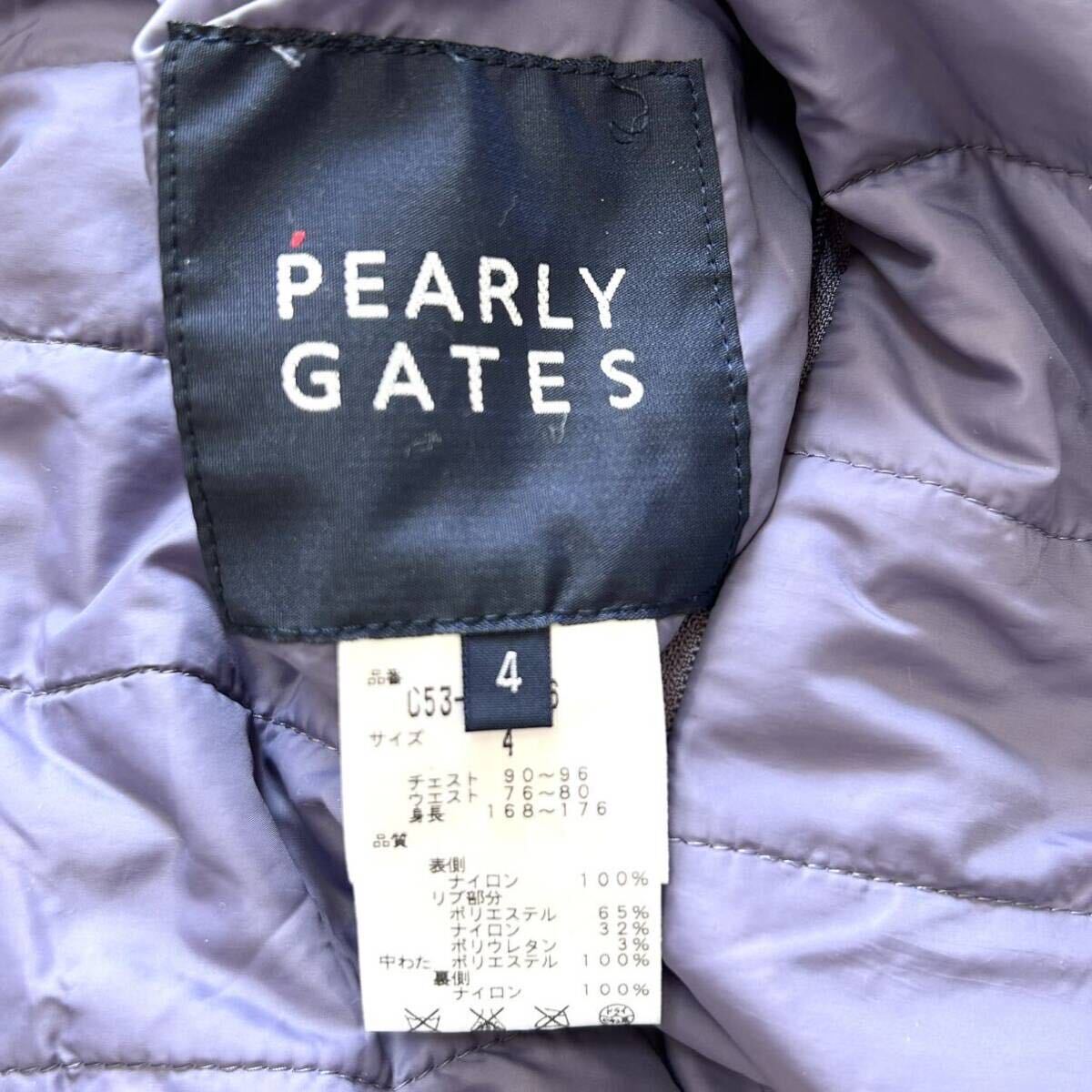 極美品PEARLY GATES 『機能の天才』パーリーゲイツ スニード 4WAY リバーシブル 中綿ジャケット 半袖 ベスト 4（M）ハーフジップ メンズの画像10