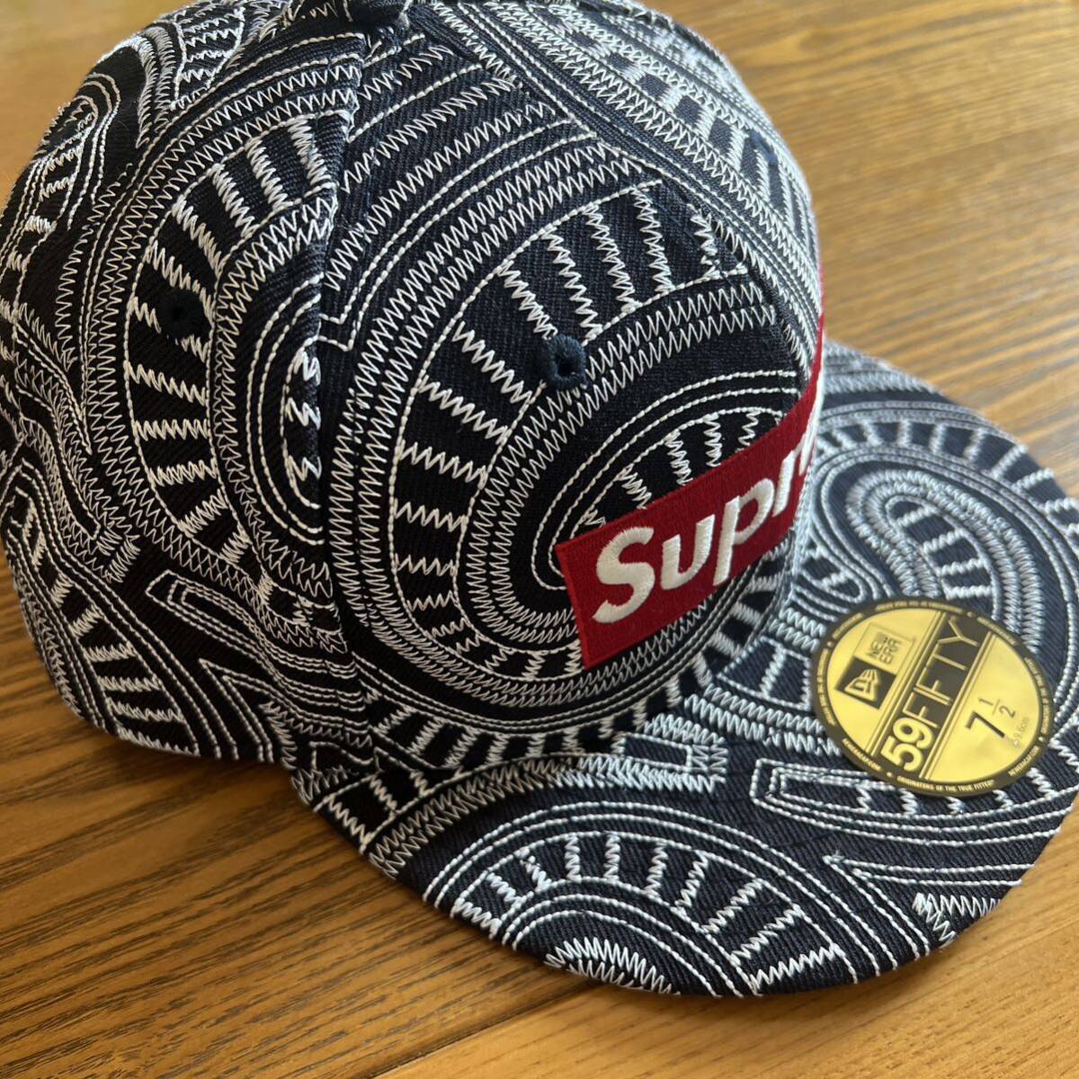 Supreme 14SS Uptown Box Logo New Era 7-1/2 シュプリーム ニューエラ キャップ ブラックの画像4