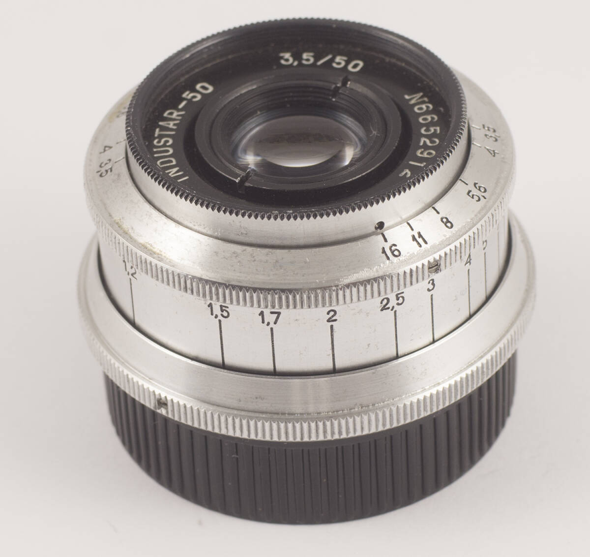 INDUSTAR 50 F/3.5 50mm クロム m39 - m42 一眼レフ レンズ ★ TESSARのコピー ★ 極上！1966_画像6