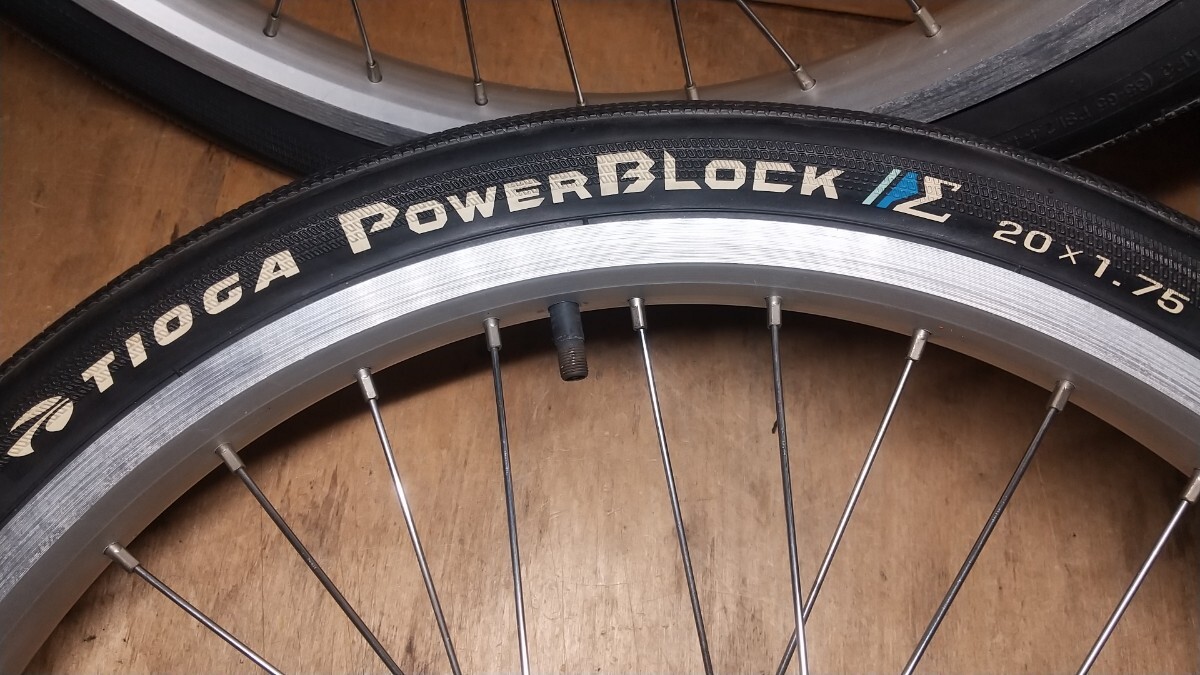 BMX ホイールセット SHIMANO DXR前後ハブ使用 交換用スプロケット×4個(未使用)付き TIOGA PowerBlock 20×1.75タイヤ付きの画像7