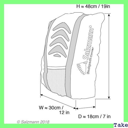 ☆人気商品 Salzmann 3M レインカバー ザックカバー/リュックカバー 3M反射素材使用。防水、防雨 8_画像3