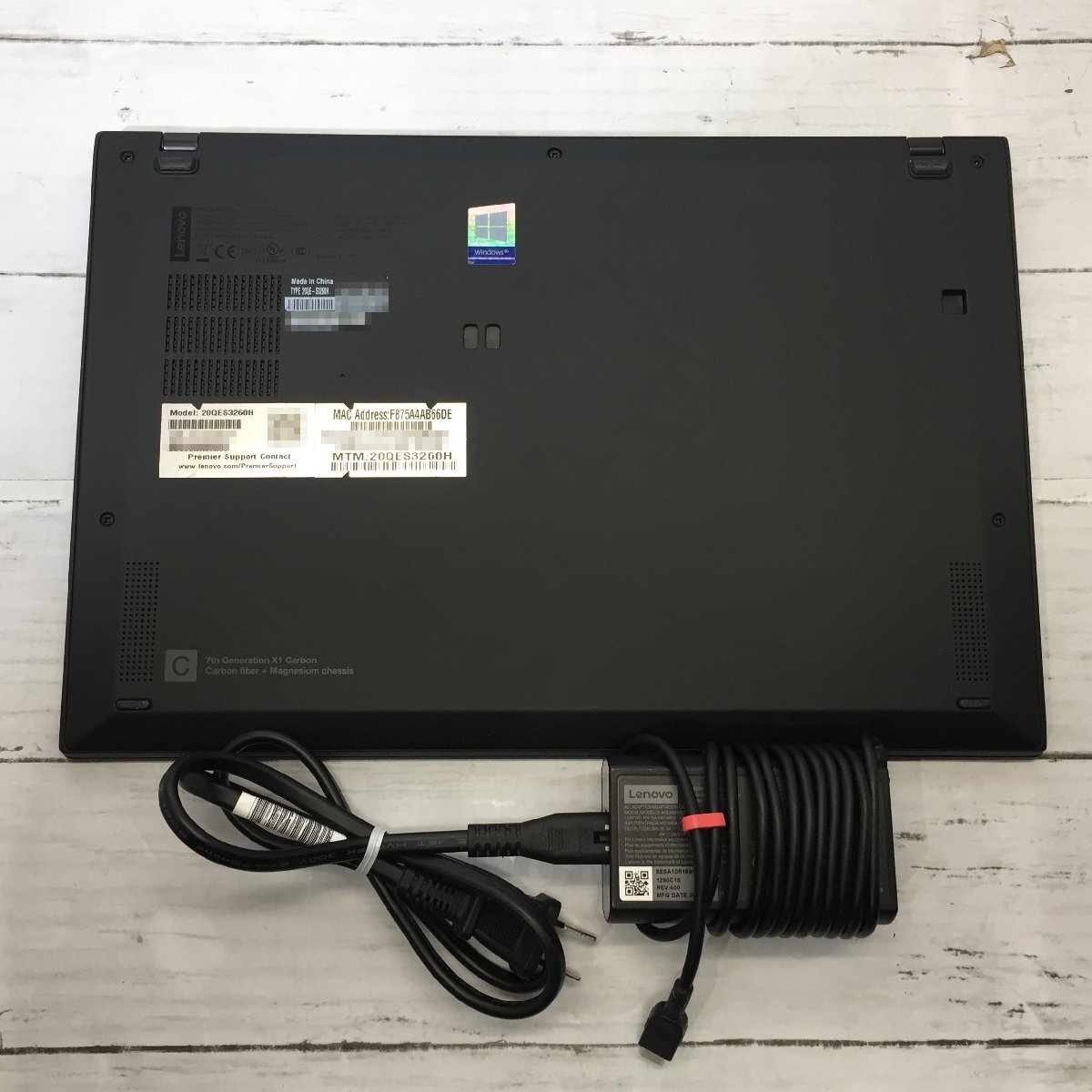 Lenovo ThinkPad X1 Carbon 20QE-S3260H Core i7 8665U 1.90GHz/16GB/512GB(NVMe) 〔B0222〕_画像10