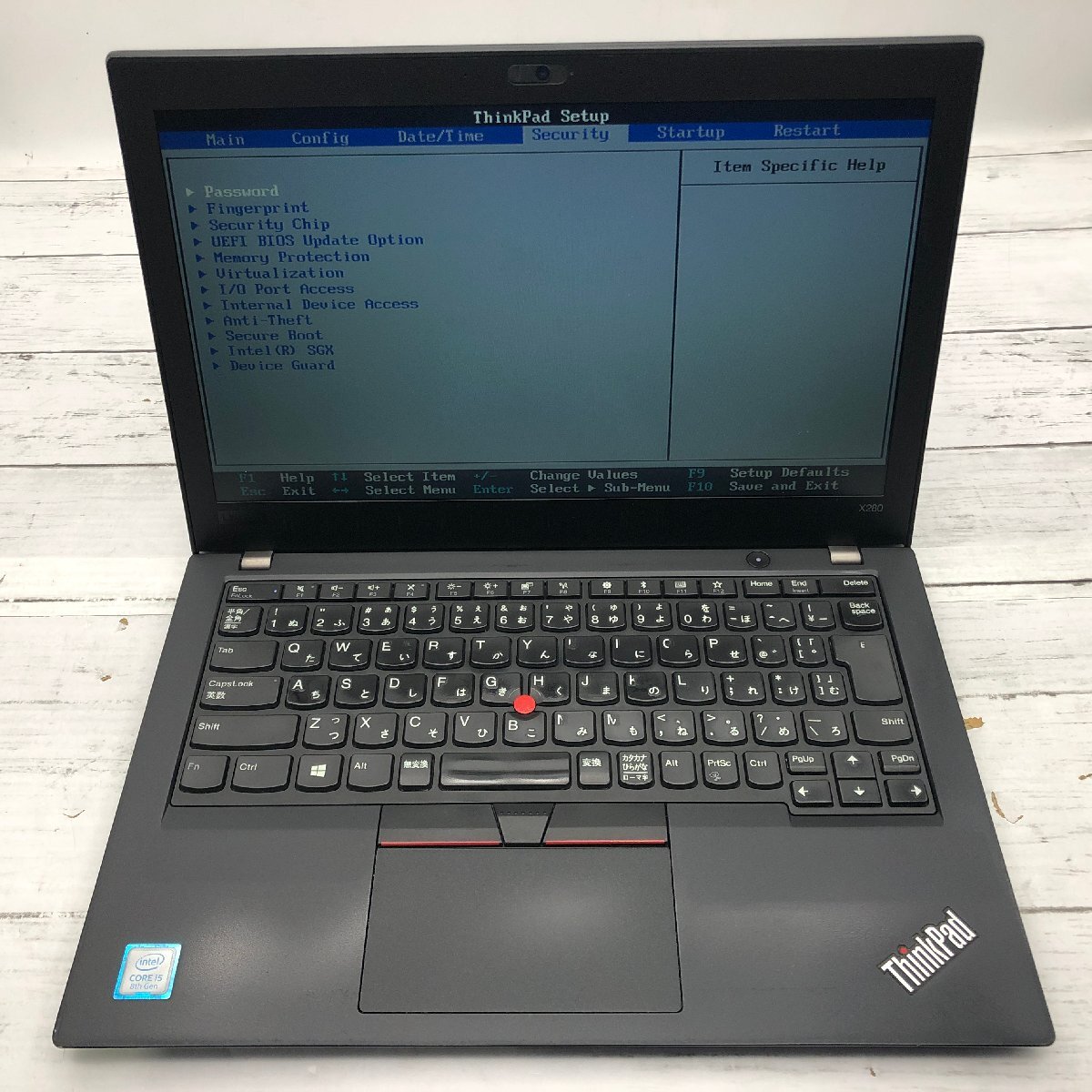 Lenovo ThinkPad X280 20KE-S4K000 Core i5 8250U 1.60GHz/8GB/なし 〔B0818〕_画像2