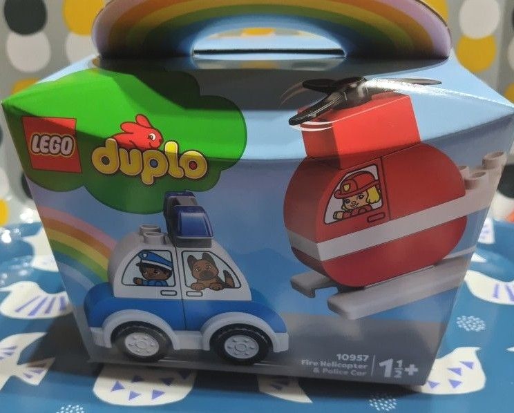 レゴ (LEGO) デュプロ はじめてのデュプロ 消防ヘリコプターとパトカー