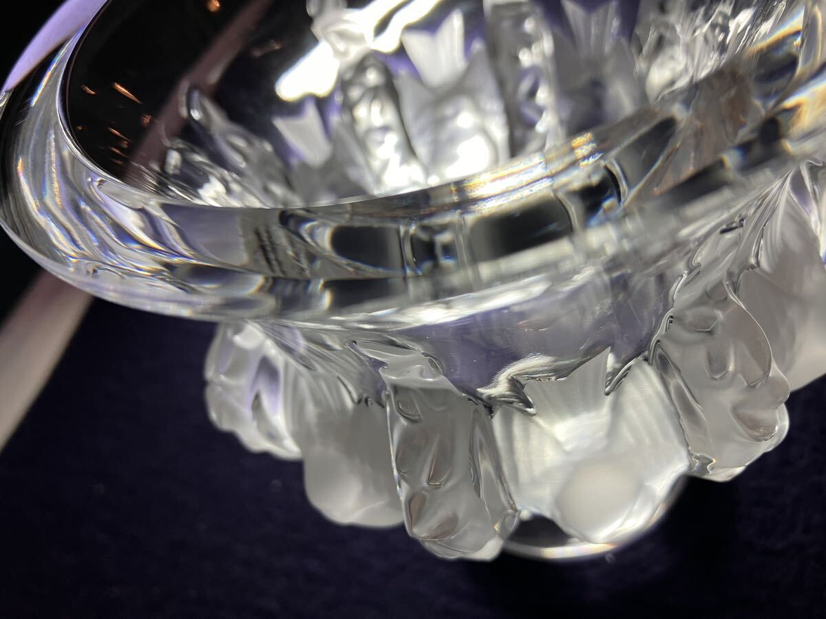 ラリック クリスタルガラス フラワーベース 花瓶 ダンピエール_画像10