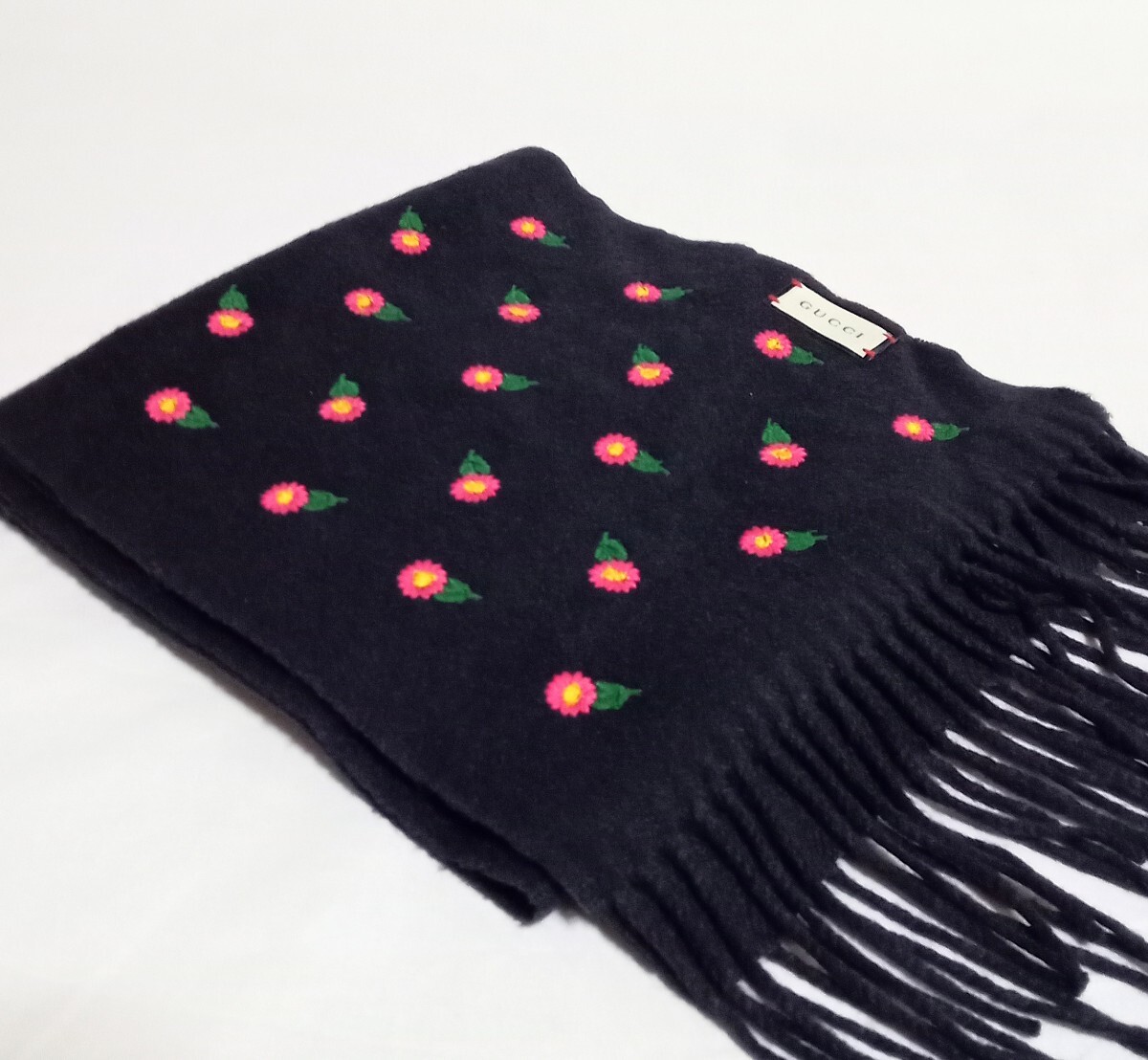 [ beautiful goods GUCCI] Gucci floral print embroidery stole 