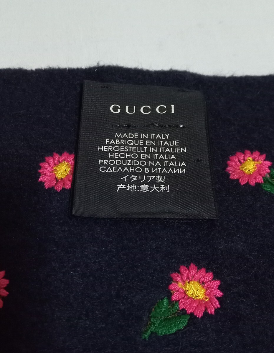 [ прекрасный товар GUCCI] Gucci цветочный принт вышивка палантин 