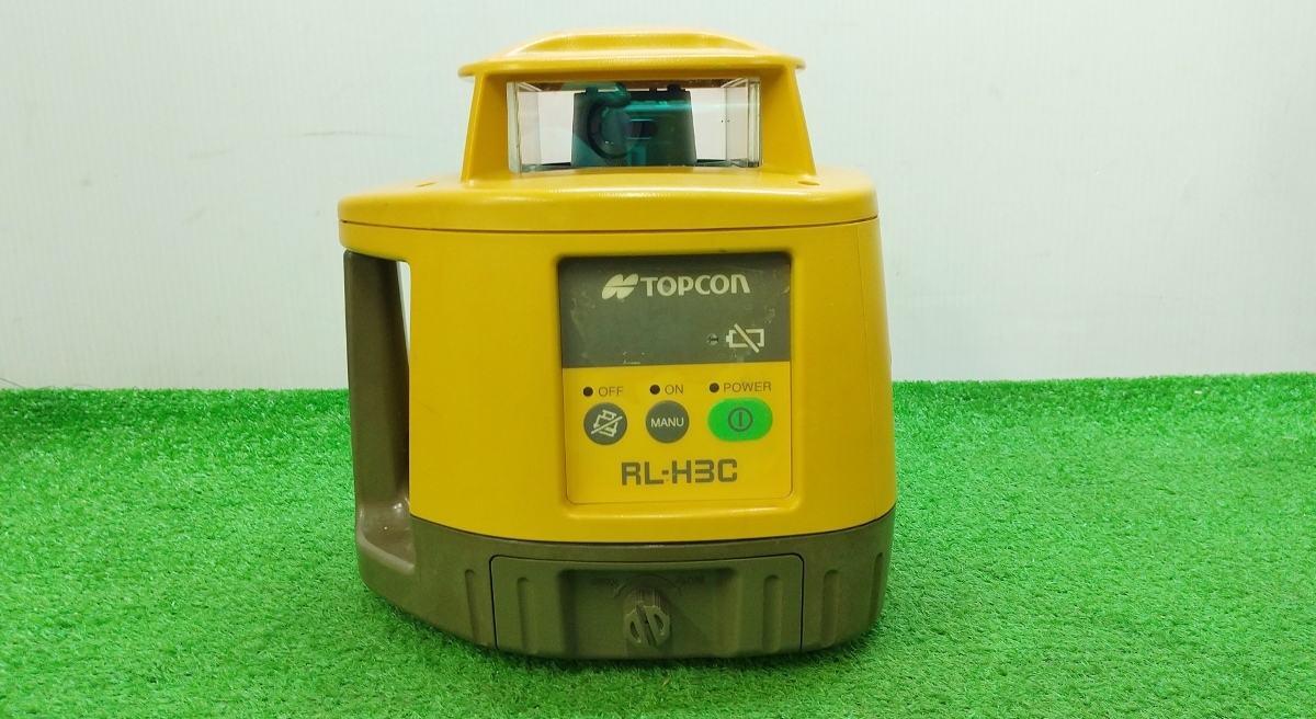 ジャンク品 TOPCON トプコン ローテーティングレーザー RL-H3C + 受光器 LS-70R 電池接触部状態悪 不動_画像2