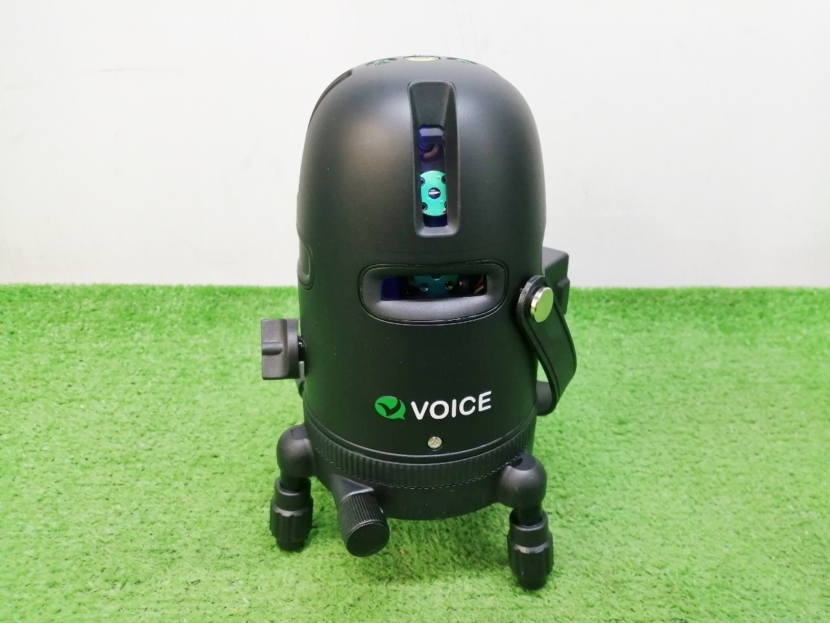 未使用品 VOICE ヴォイス 5ライン グリーンレーザー墨出し器 受光器 三脚 付 Model-G5 + Model-GJ + Model-T_画像3