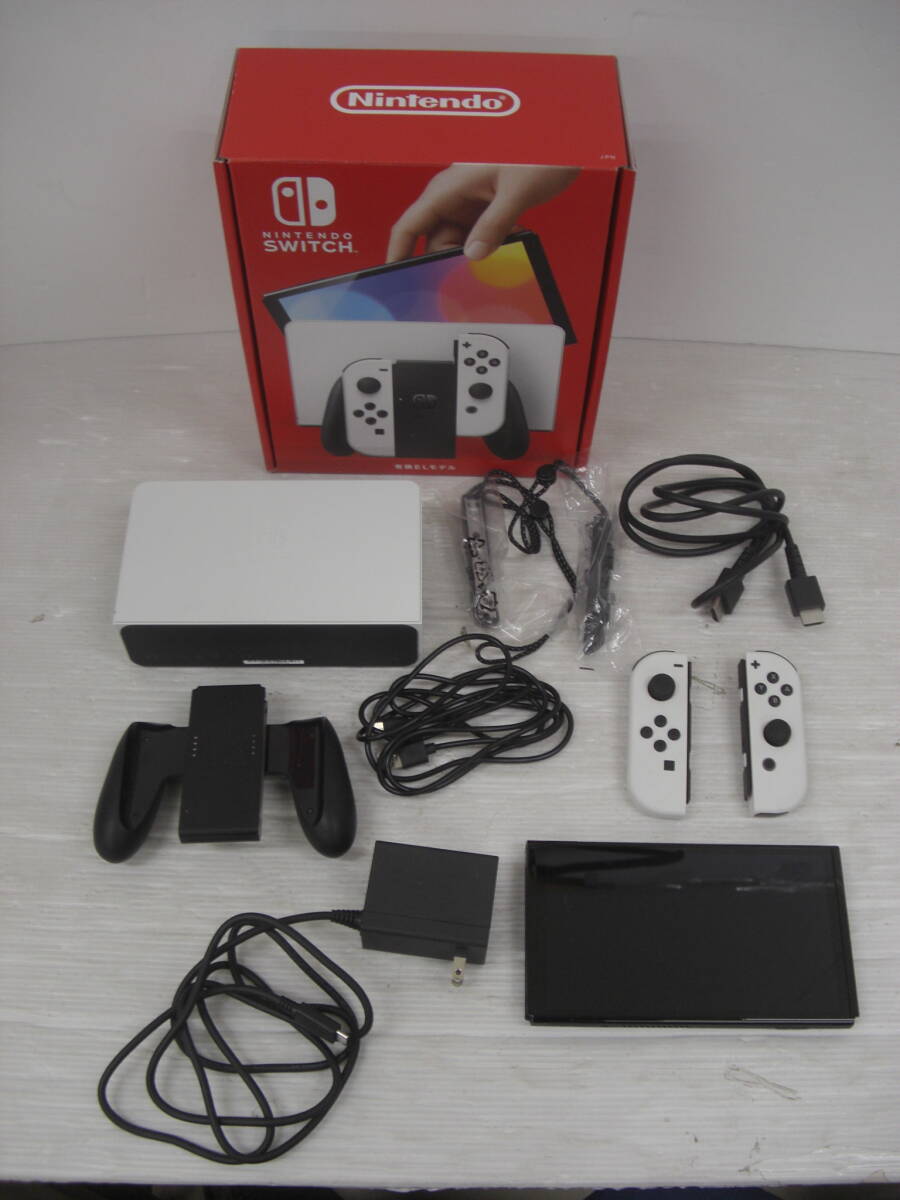 ◆◇Nintendo Switch/有機ELモデル/ホワイト/中古/タバコ臭有り　:ゲk2038-092ネ◇◆_画像1