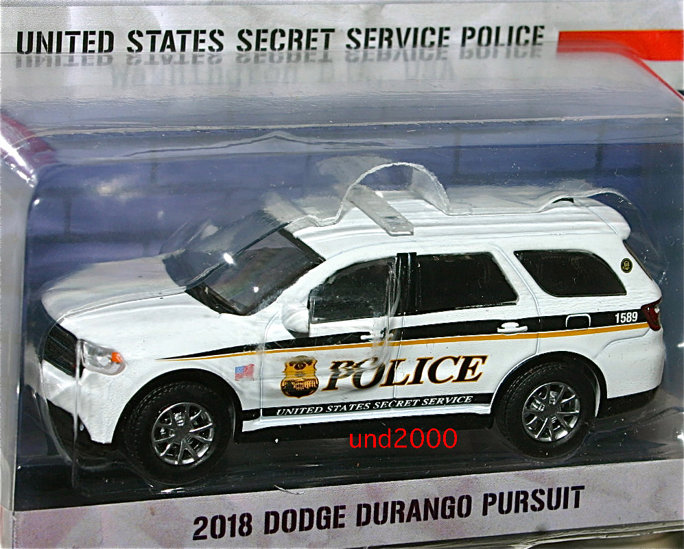 Greenlight 1/64 2018 Dodge Durango ダッジ デュランゴ Secret Service Policeシークレットサービス ポリスカーHot Pursuitグリーンライト_画像2