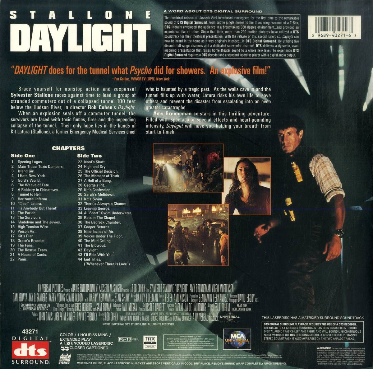 B00180731/【洋画】LD/シルヴェスター・スタローン「Daylight 1996 [dts] デイライト (1997年・43271)」の画像2