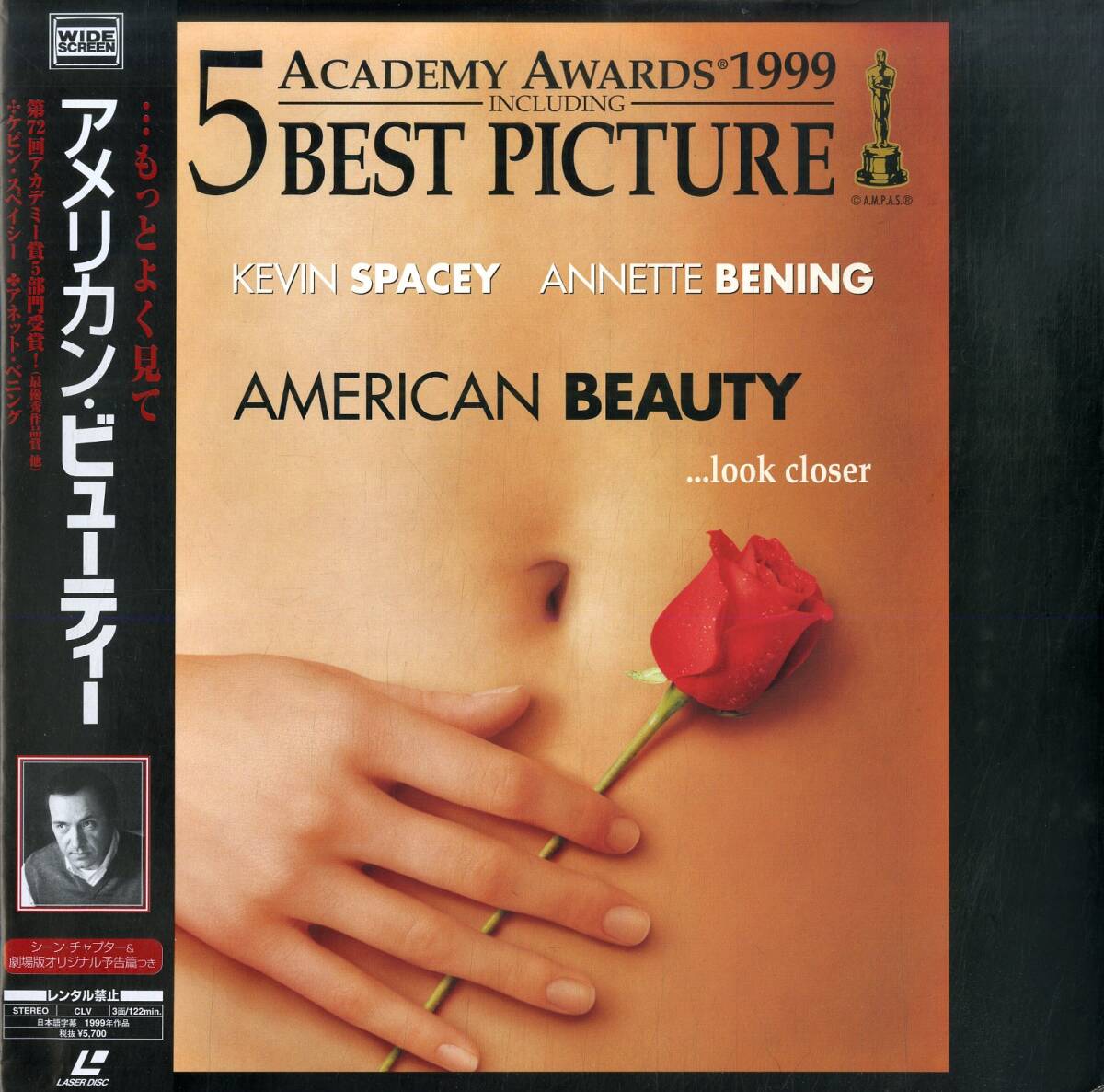 B00180581/【洋画】LD2枚組/ケビイン・スペイシー / アネット・ベニング「アメリカン・ビューティー American Beauty 1999 (Widescreen) の画像1