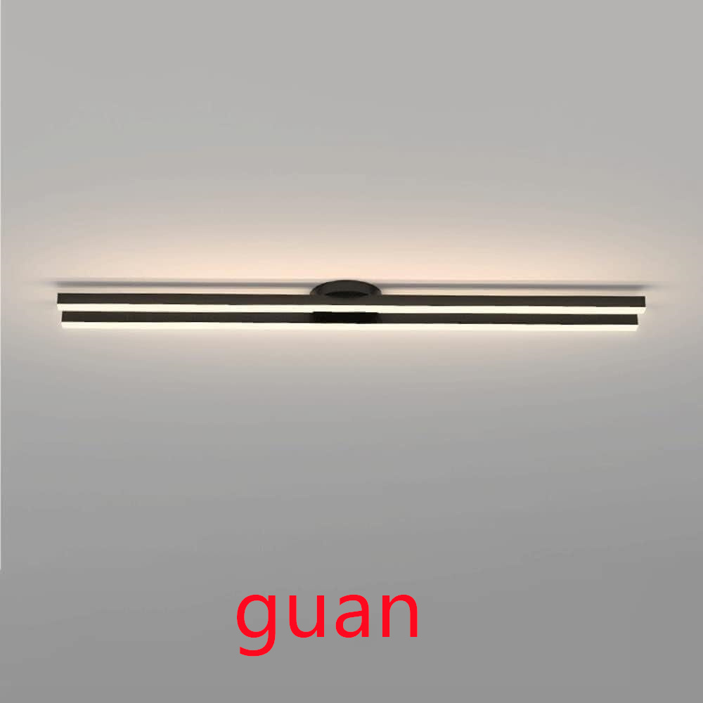 モダン北欧リビングルーム天井ランプ 間接照明 照明器具 ミニマリストロングストリップ調光シーリングライト 棒線形玄関の照明設備 120cmの画像1