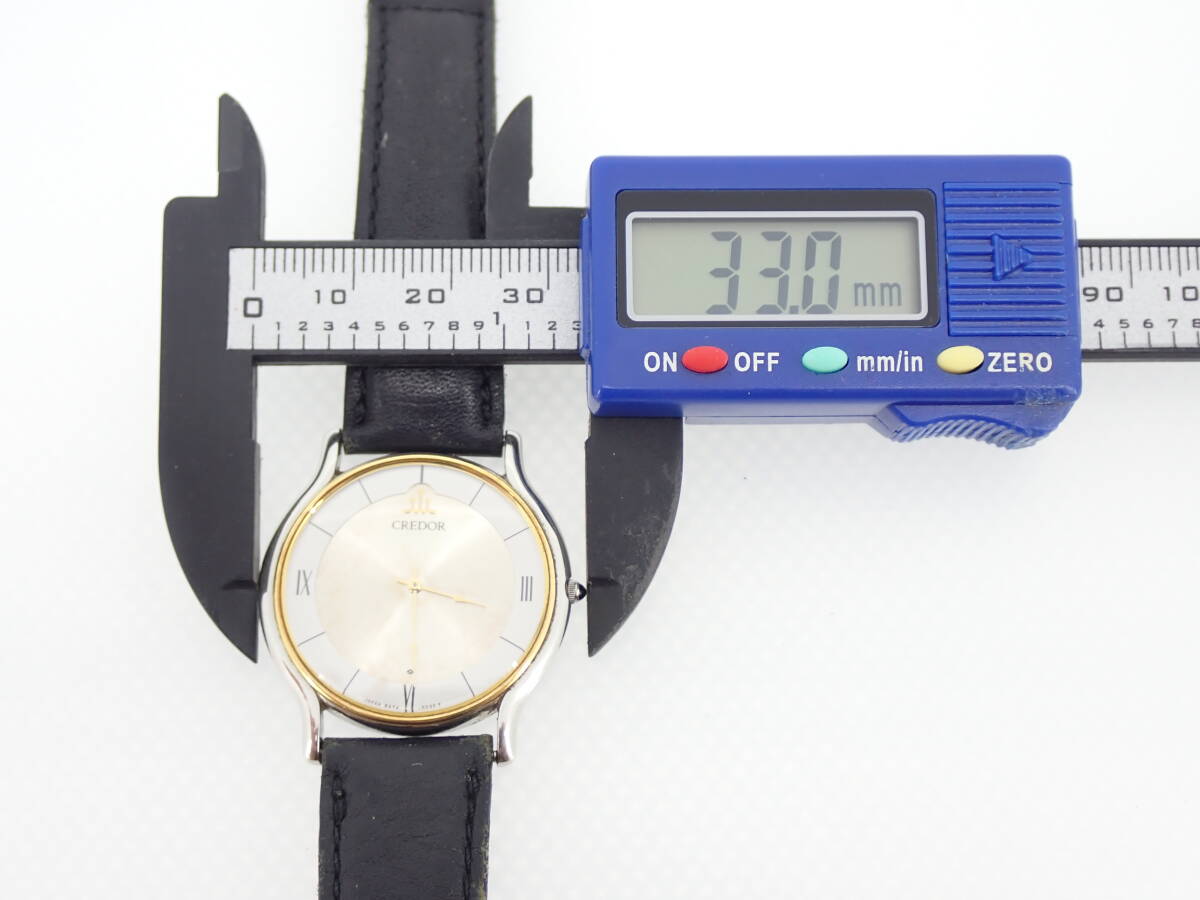 SEIKO セイコー 腕時計 CREDOR クレドール 18K ベゼル 5A74-0020 クォ―ツ 電池交換済み 稼働品_画像8