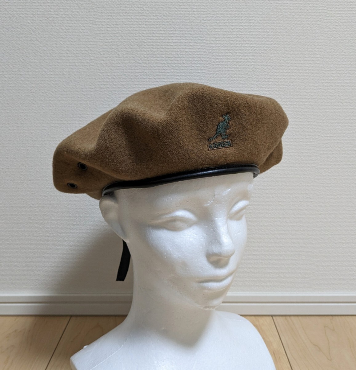 S 美品 KANGOL SMU WOOL BIG MONTY ベレー帽 モンティベレー K3332SM カンゴール ウール ビッグ モンティ ベレー帽 ウッドブラウン_画像1