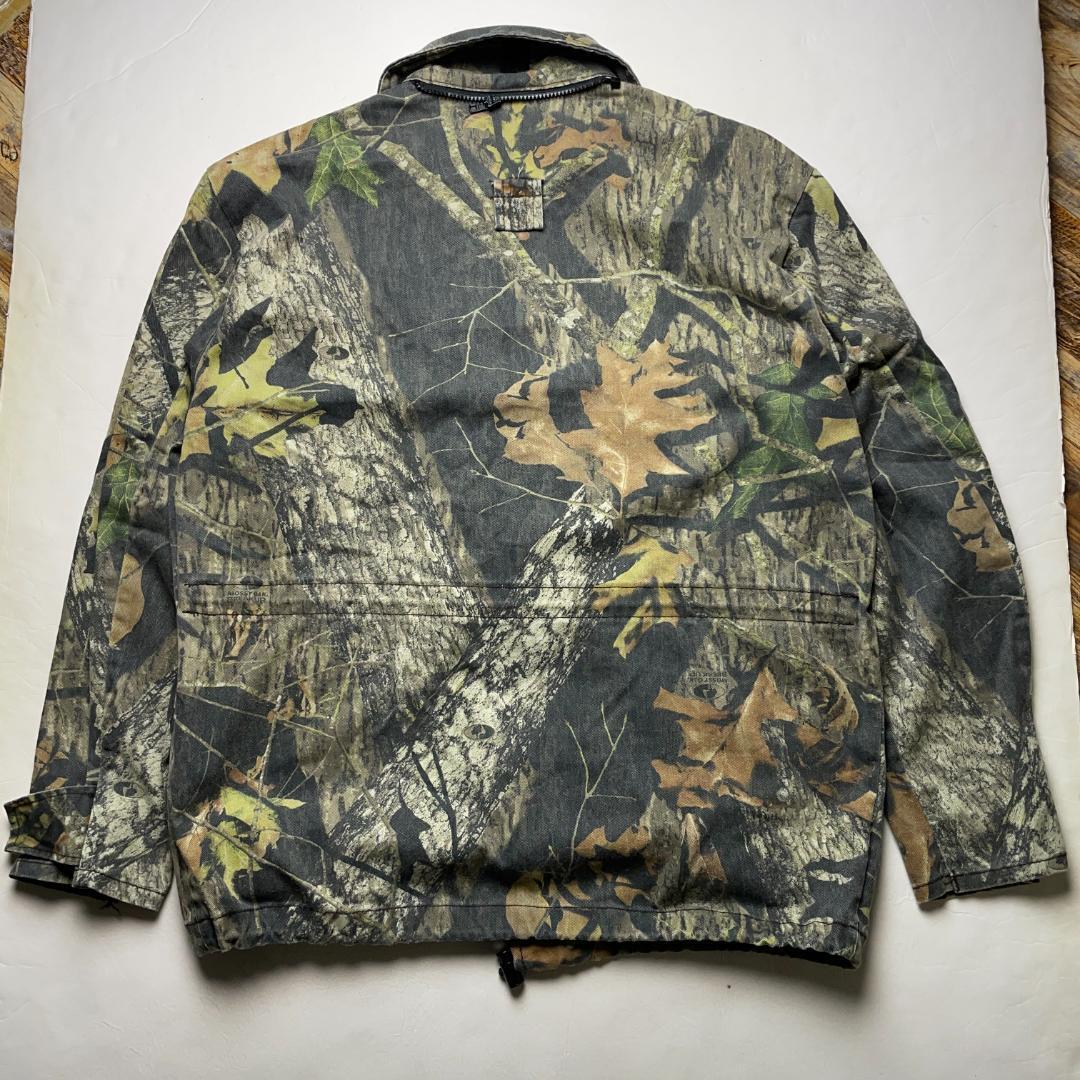 MOSSY OAK モッシーオーク ツリーカモフラジャケット 迷彩 古着 メンズ 木目柄 葉っぱ 総柄 ブルゾン オーバーサイズ _画像2