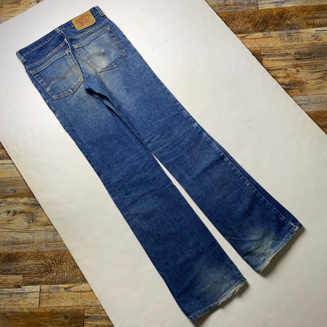 USA製 Levi's リーバイス 517 w28 フレアデニム ブーツカットデニム ジーンズ ジーパン 古着 青 ブルー アメリカ製 levis  サドルマン