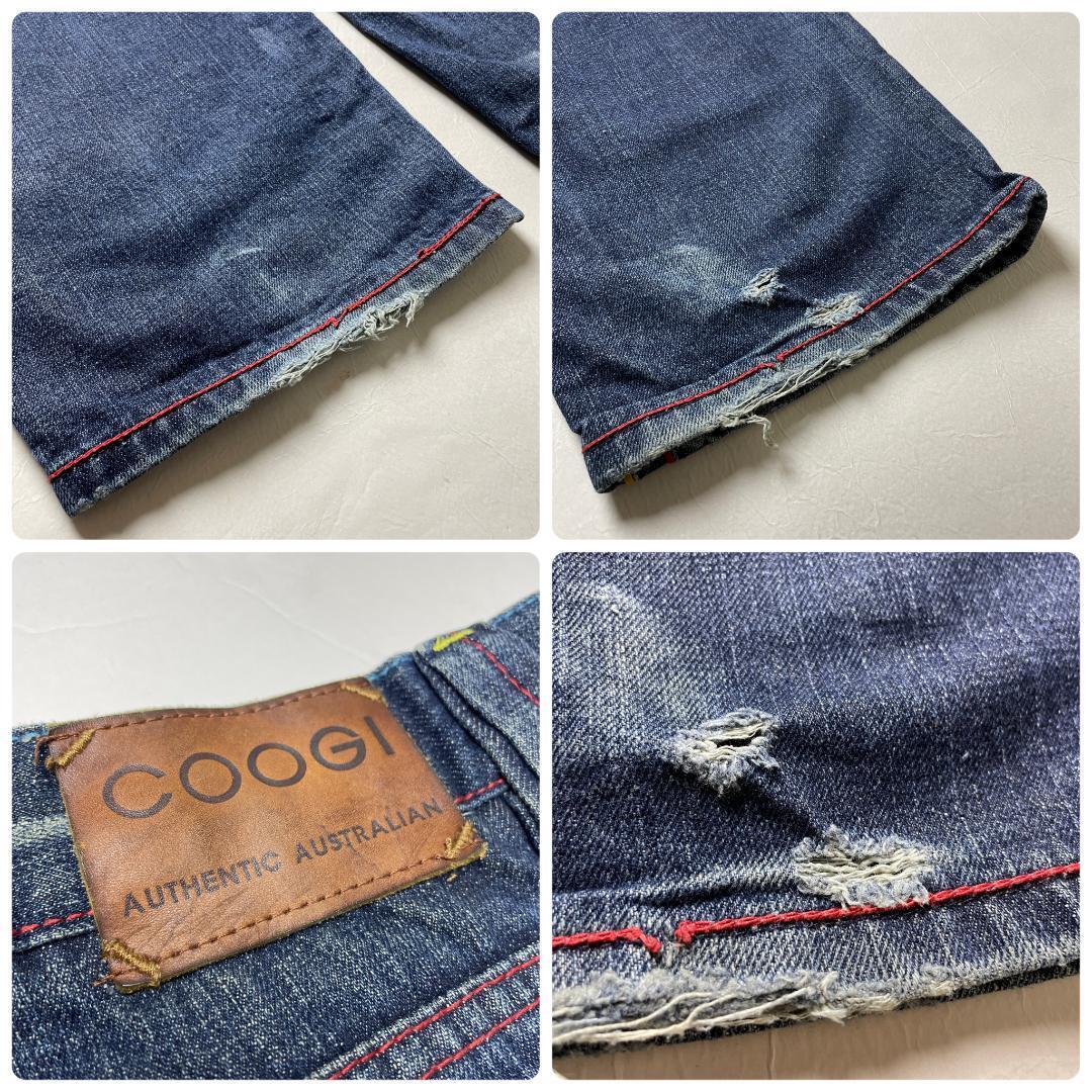 COOGI クージー デニム ジーンズ Gパン ジーパン 刺繍 b系 ストリート オーバーサイズ 青 ブルー 古着 メンズ w34 y2k ビッグサイズ メンズ_画像7