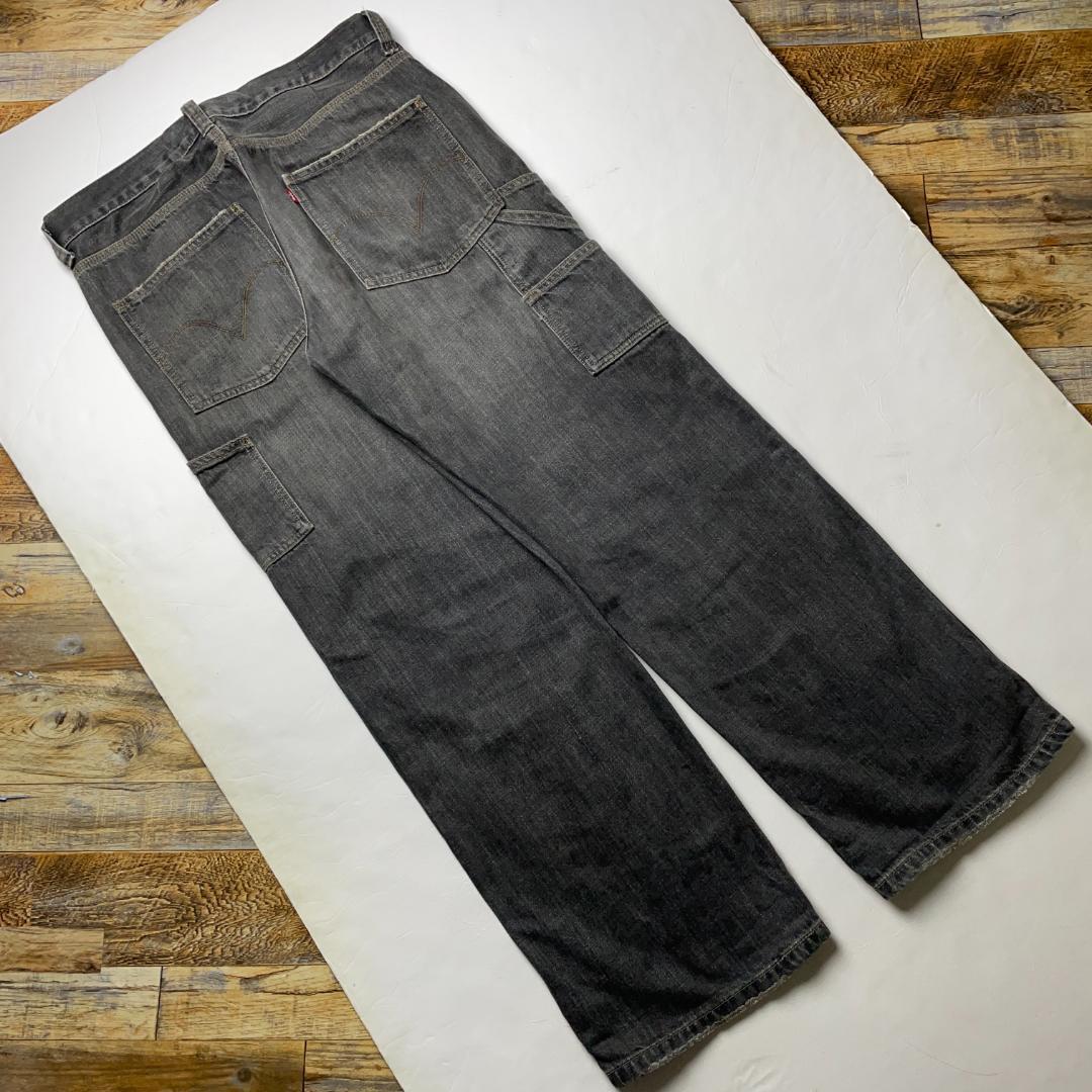 Levi's リーバイス ブラックデニムペインターパンツ 古着 ジーパン w32 カーペンターパンツ ブラックジーンズ 黒 メンズ ジーパン levis