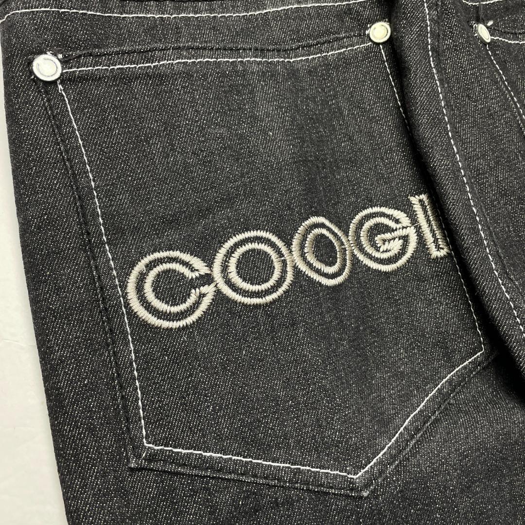 COOGI クージー ブラックデニム ブラックジーンズ 極太 w36 刺繍 黒 ストリート b系 オーバーサイズ y2k ビッグサイズ ジーパン Gパン 古着_画像7