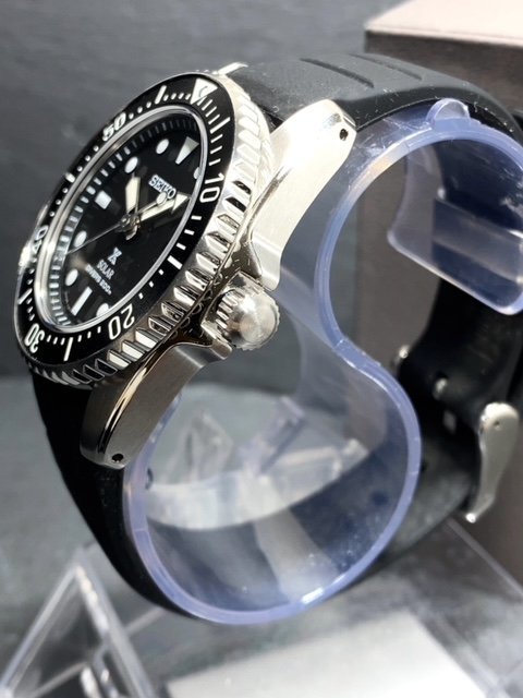 国内正規品 新品 腕時計 SEIKO セイコー PROSPEX プロスペックス ソーラー ダイバースキューバ ラバーベルト ブラック カレンダー SBDN075_画像4