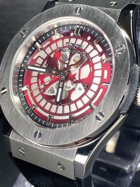 新品 腕時計 正規品 TECHNOS テクノス クオーツ アナログ腕時計 5気圧防水 ウレタンバンド シンプル シルバー レッド メンズ プレゼント_画像3