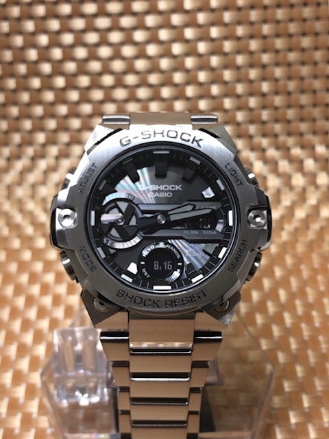 新品 CASIO カシオ 正規品 G-SHOCK ジーショック Gショック 腕時計 シルバー G-STEEL ソーラー アナデジ腕時計 多機能腕時計 GST-B400D-1A_画像2