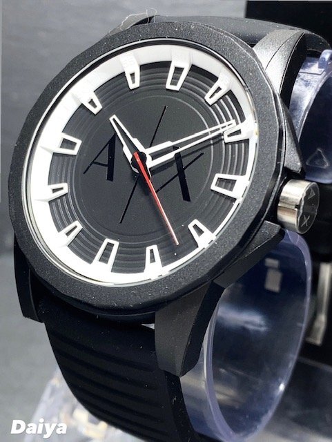  новый товар AX ARMANI EXCHANGE Armani Exchange стандартный товар наручные часы аналог наручные часы кварц 3 атмосферное давление водонепроницаемый резиновая лента черный подарок 