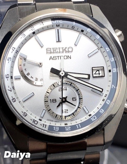 国内正規品 新品 腕時計 SEIKO セイコー ASTRON アストロン 電波 ソーラー チタン ワールドタイム カレンダー 10気圧防水 メンズ SBXY009_画像1