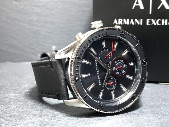 新品 AX ARMANI EXCHANGE アルマーニ エクスチェンジ 正規品 腕時計 アナログ クオーツ 防水 クロノグラフ レザーベルト ビジネス ギフト_画像6