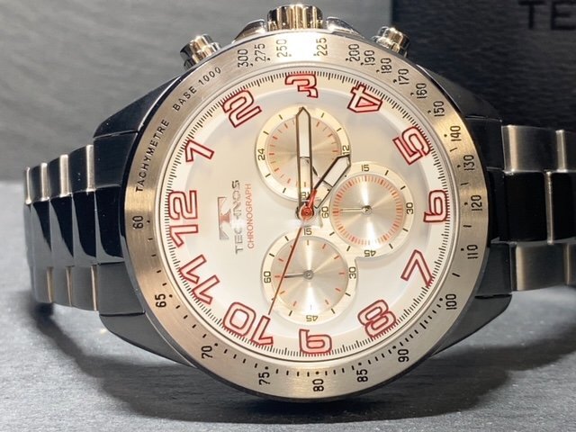 新品 腕時計 正規品 TECHNOS テクノス クオーツ クロノグラフ アナログ腕時計 多機能腕時計 5気圧防水 ステンレス シルバー プレゼント_画像6
