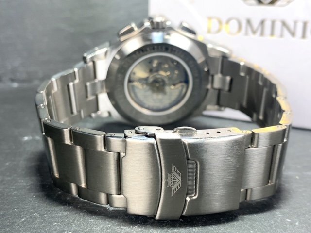 新品 正規品 ドミニク DOMINIC 自動巻き 腕時計 オートマティック カレンダー 5気圧防水 ステンレス ホワイト ピンクゴールド プレゼントの画像8