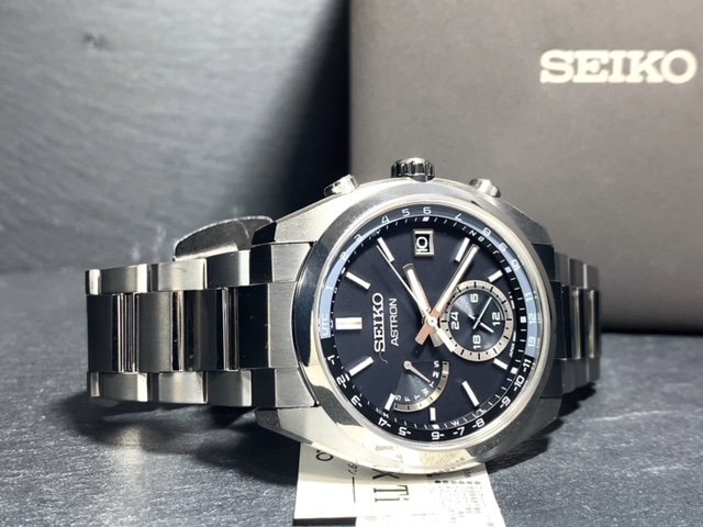 国内正規品 新品 SEIKO セイコー ASTRON アストロン 腕時計 チタン ソーラー 電波 ワールドタイム アナログ カレンダー メンズ SBXY015_画像6