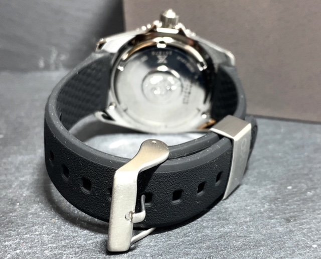 国内正規品 新品 腕時計 SEIKO セイコー PROSPEX プロスペックス ソーラー ダイバースキューバ ラバーベルト ブラック カレンダー SBDN075_画像7