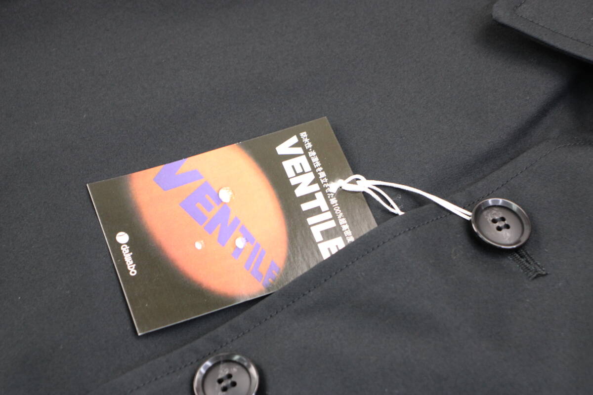 3-1179 メンズ新品　綿100％耐水・撥水性＆浸透・通気性ジャケットコート ブラックＬサイズ_画像4