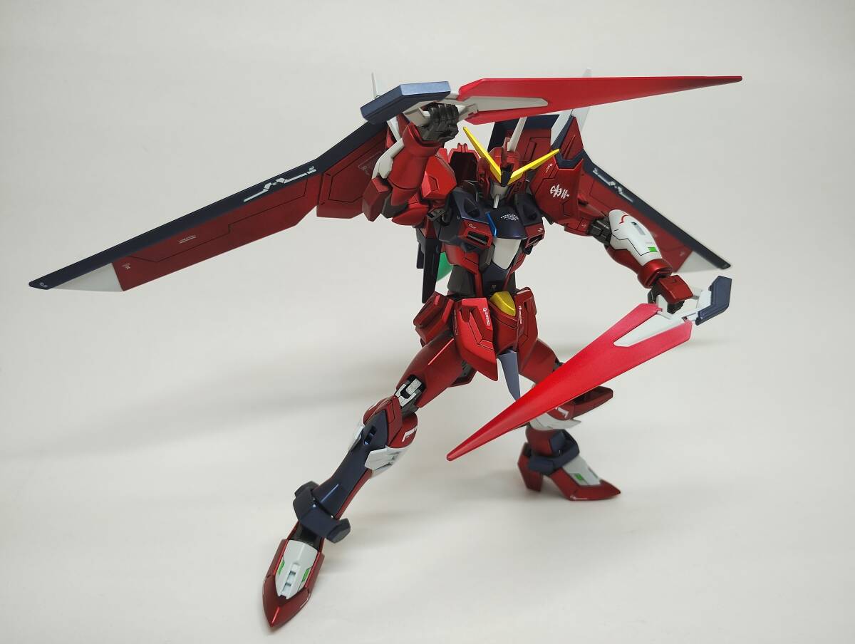 ガンダムSEED FREEDOM　HGCE 1/144 イモータルジャスティスガンダム　改修全塗装済み　マットキャンディ塗装_画像7