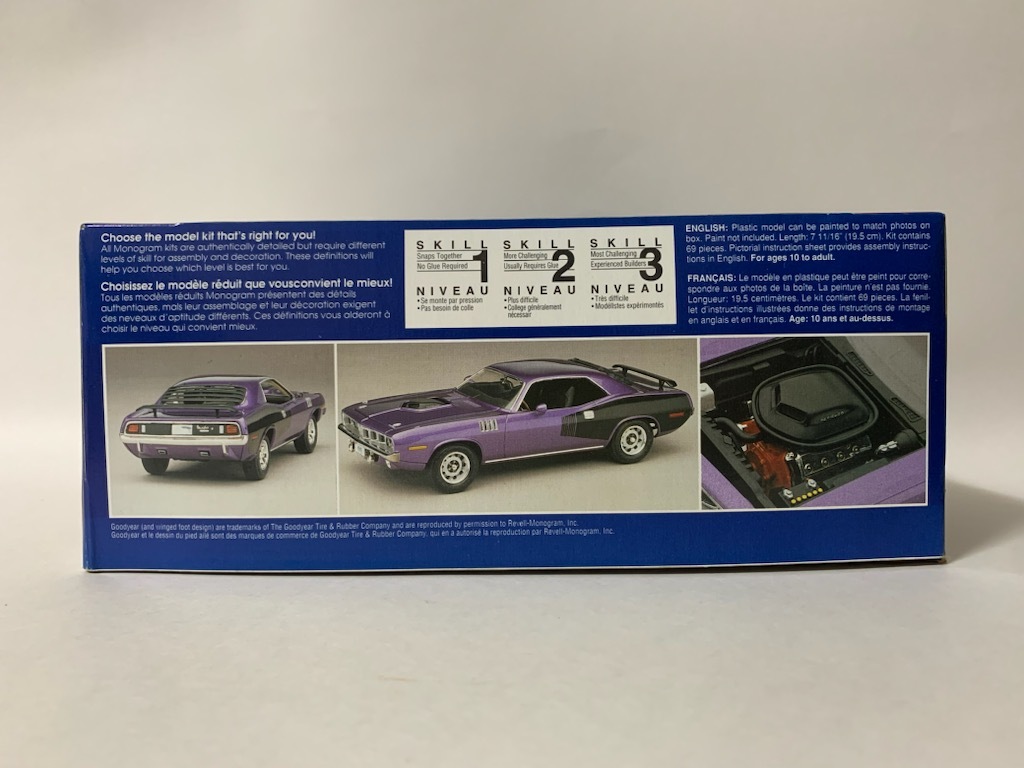 ☆1995年製 MONOGRAM【1971 HEMI CUDA（デカール無し）】PLYMOUTH/MOPAR/プリムス/クライスラー/モパー/ヘミクーダ/モノグラム 1/24☆_画像4