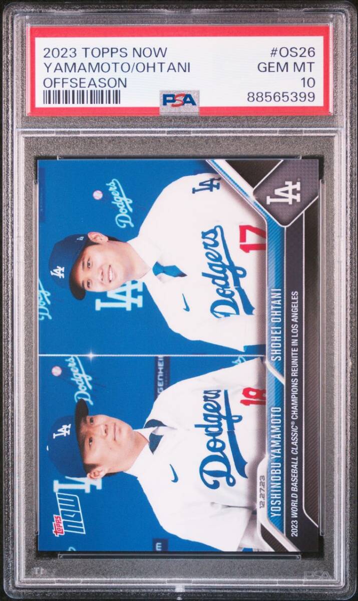 １円～PSA10 GEM MINT【大谷翔平/山本由伸】2023 TOPPS NOW OFFSEASON OS26 SHOHEI OHTANI/YOSHINOBU YAMAMOTO ドジャース②の画像1