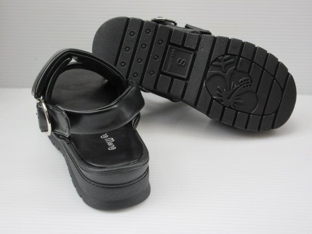  sale L soft sandals FR2010 black Mong Mong thickness bottom bilge Wedge heel woman lady's back band back belt strap 