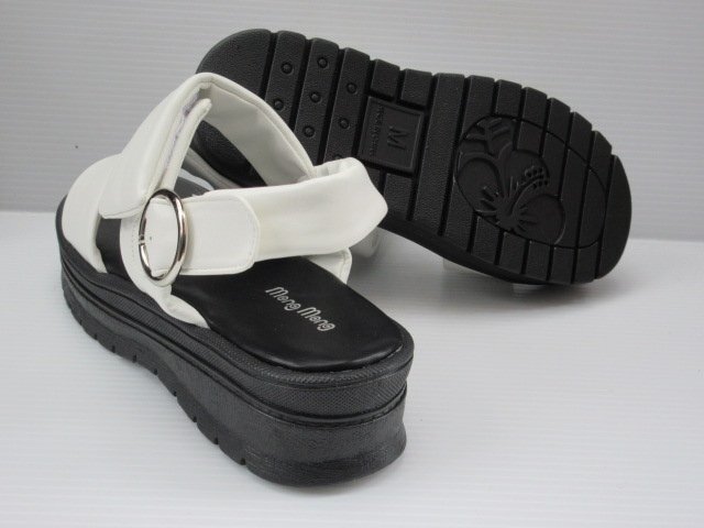  sale L soft sandals FR2010 white Mong Mong thickness bottom bilge Wedge heel woman lady's back band back belt strap 